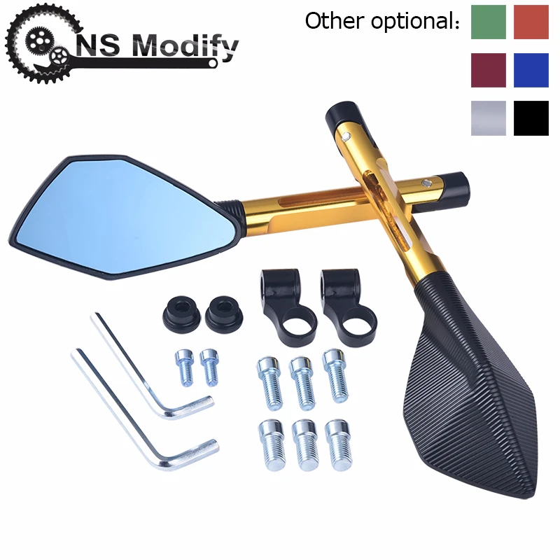 NS Modify 2 шт алюминиевое зеркало заднего вида мотоцикла с ЧПУ торцевое боковое