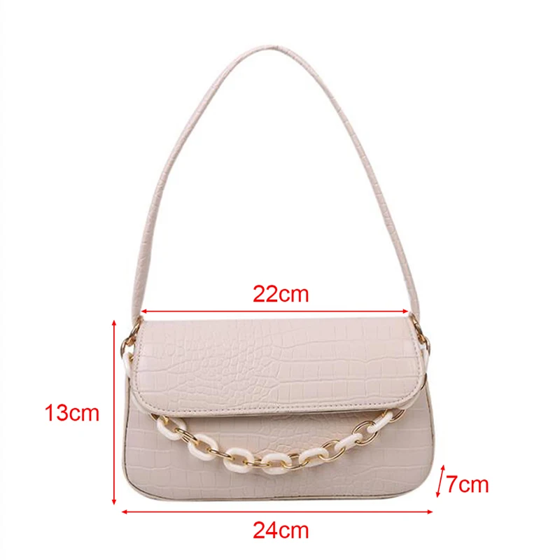 

1PCS Fashion Crocodile Pattern Bags MINI PU Leather Shoulder Bags For Women Chain Designer Luxury Handbag Female Travel Tote