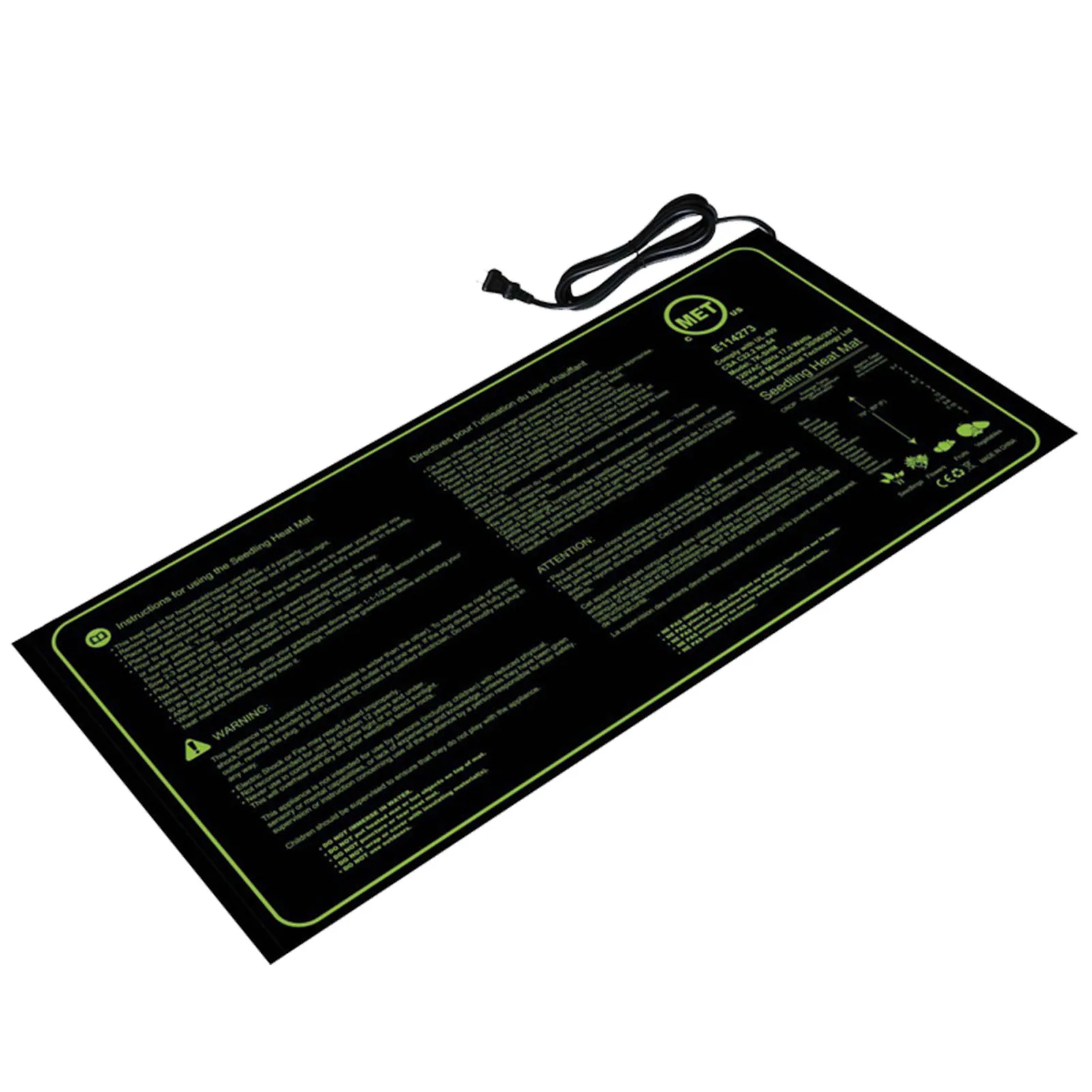 

Seedling Heat Mat Waterproof Plant Seed Germination Propagation Clone Starter Pad Warm Hydroponic Heating Pad Garden Supplies