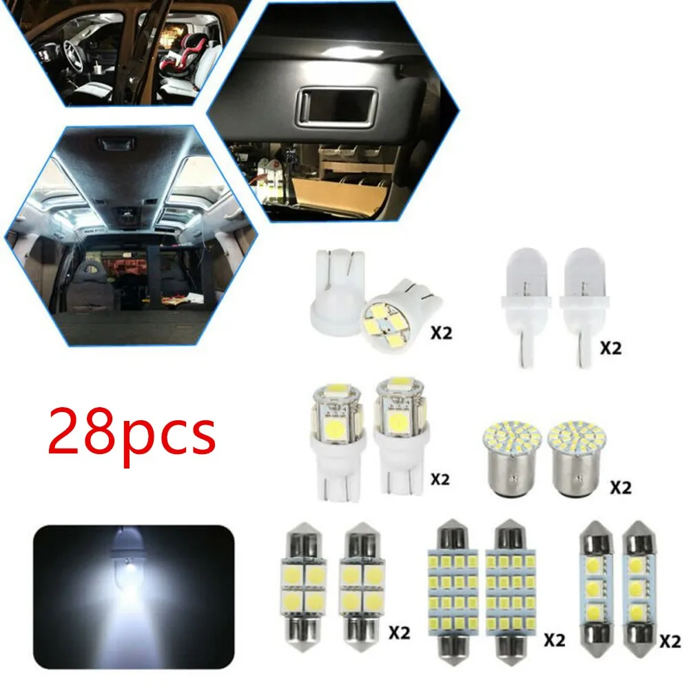 

28x Car Interior LED Light Bulbs Kit For 2002-2007 Subaru Impreza Map Dome Trunk License Plate Lamp