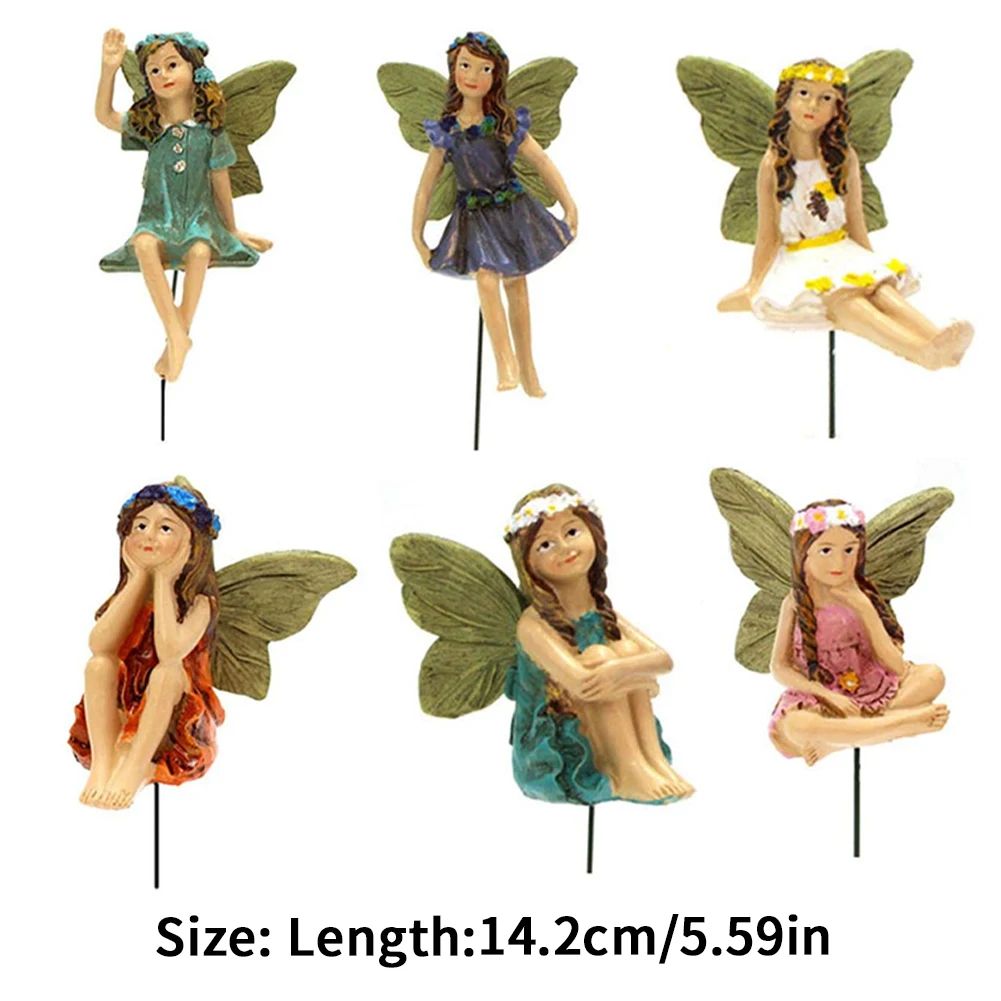 

Fairy Figure Flower Fairy Doll Ornaments Multicolored Fairy Sculpture Garden Decor 6PCS Ornament Indoor Yard Decor Kids Toy Gift