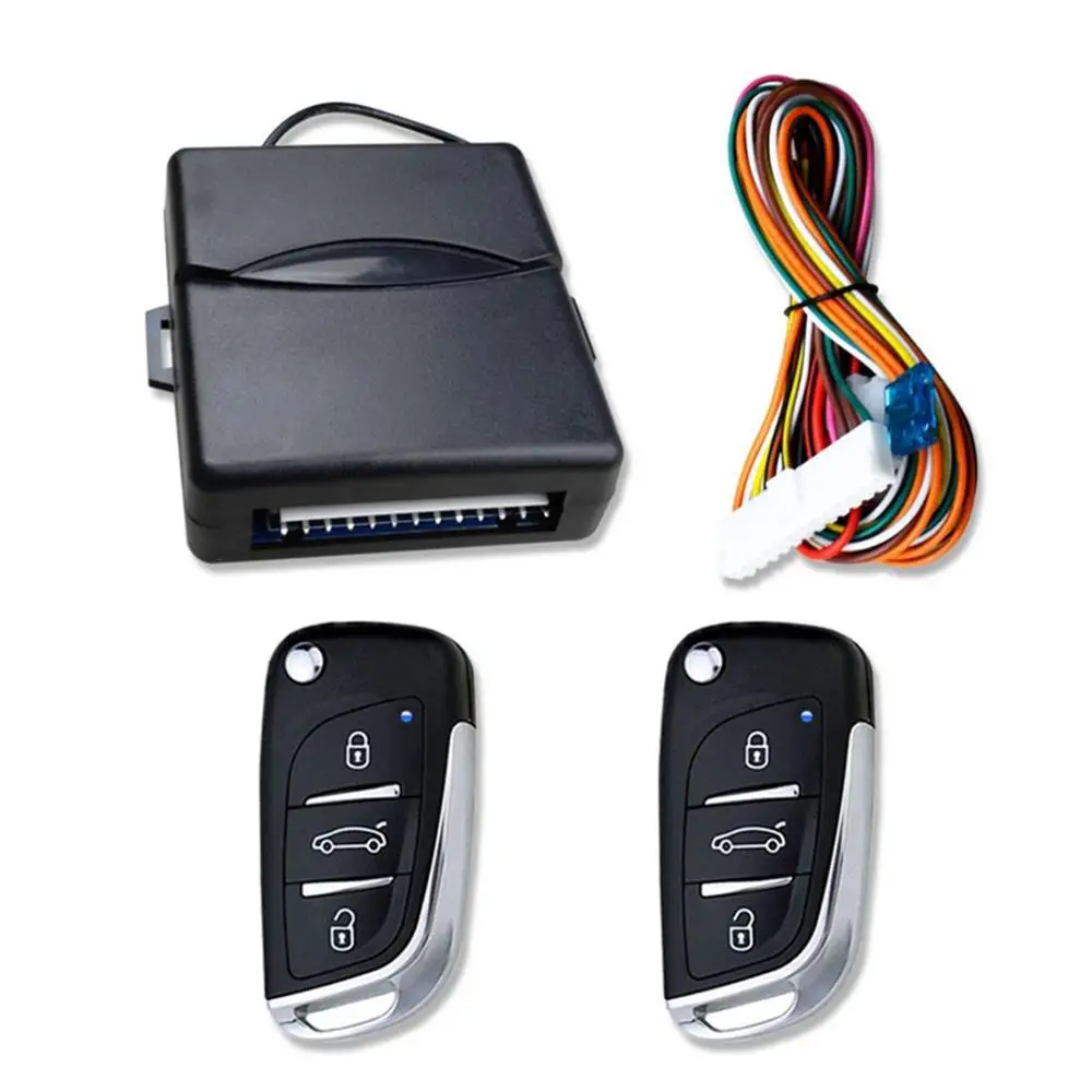 Universal Car Auto Keyless Entry System Button Start Stop LED Keychain Central Kit Door Lock with Remote Control universal car alarm system driving security push button engine start rfid lock ignition starter with remote keyless entry system