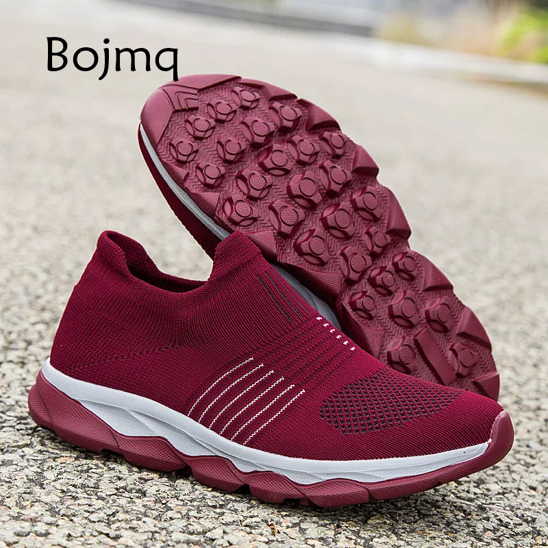 Bojmq Women's Sneakers Tenis Feminino 2020 New Women Tennis Shoe Unisex Light Jogging Sport Men Shoes Father Mother Gift Shoes