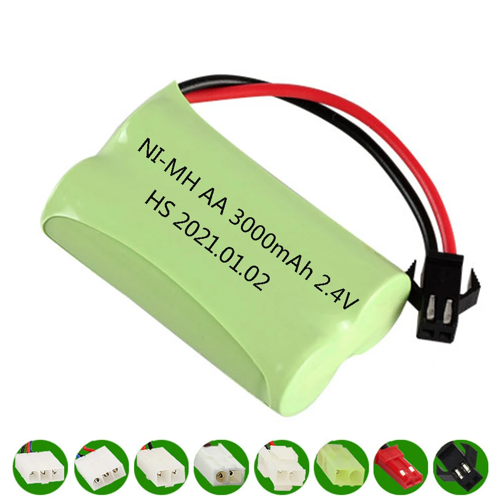 Аккумуляторная батарея 2 4 В 3000 мАч Ni-MH перезаряжаемая для игрушек с дистанционным