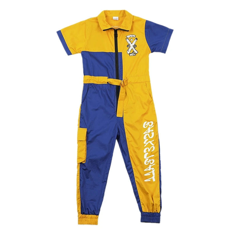 

Children's Jazz Dance Costumes Overalls Hiphop Performance Clothes Boys Hip-Hop Dancing Clothes For Kids Stage Show Wear 110-170