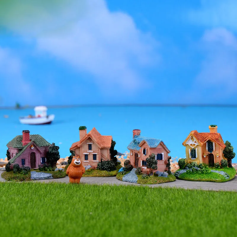 Имитация смолы большой дом украшения Аквариум Черепаха танк мох микро-украшения