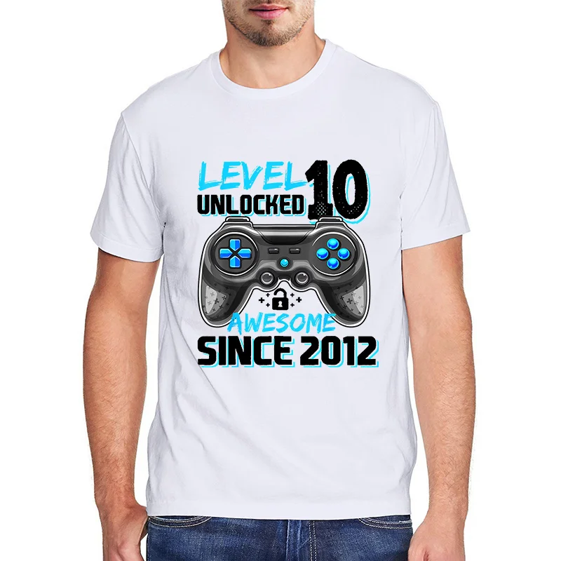 Мужские футболки из 100% хлопка винтажная мужская футболка подарок на 10-й день