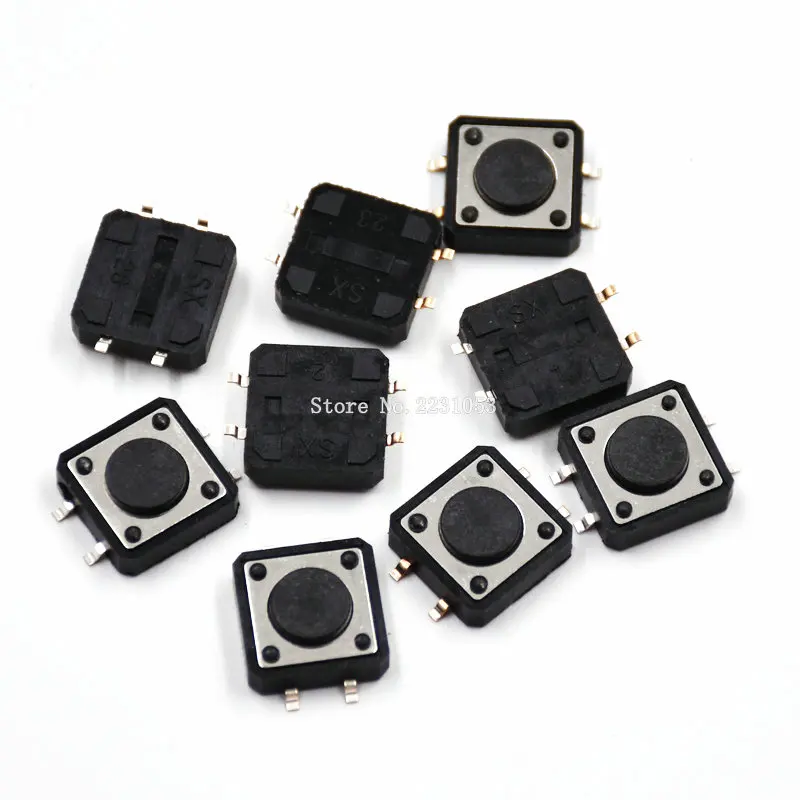 20 шт. Тактильный кнопочный переключатель SMD 4pin микро-переключатель 12*12*4