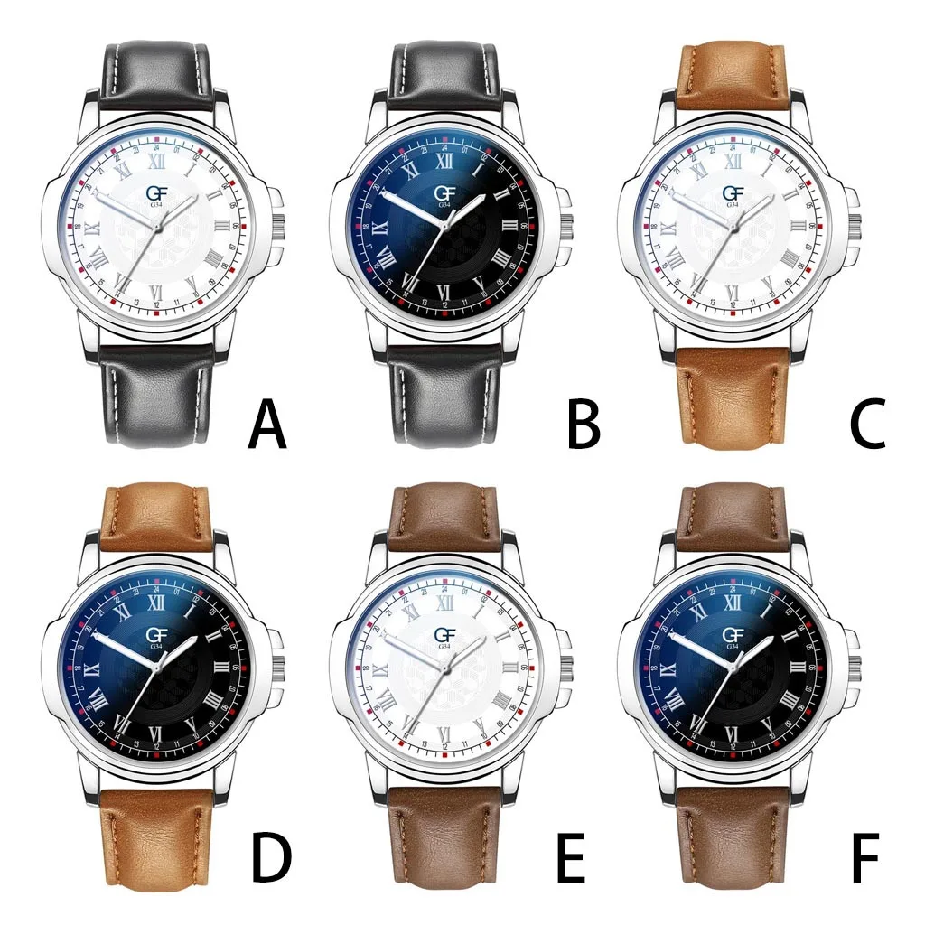

Classic Style Mens Watches Sport Military Clock Leather Strap Quartz Business Men Watch Gift Male Clocks 2020 Erkek Kol Saati*M