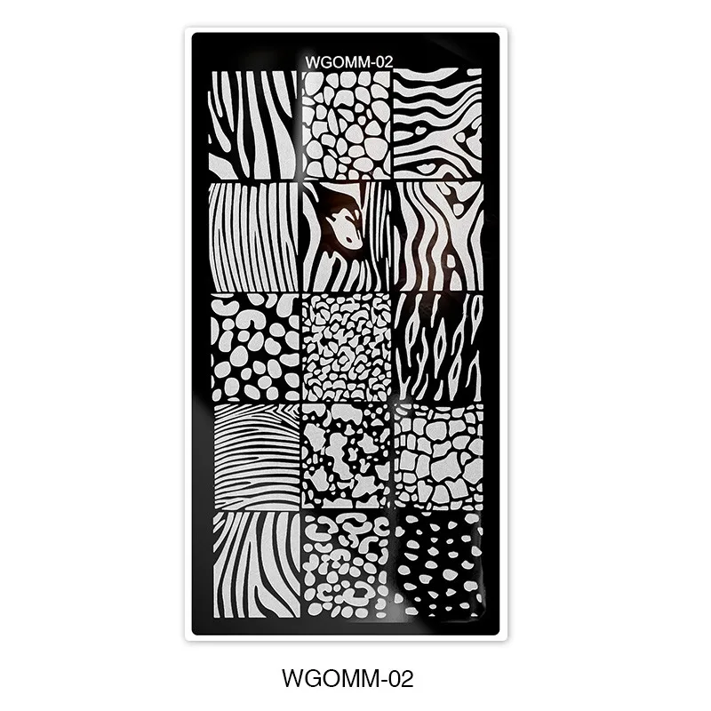 2 1pc Marble Smoke Mandala Nail Stamping Plates Stamping Line Flower Nails Design Nail Images Leaf Manicure Nail Art Set - Цвет: 2