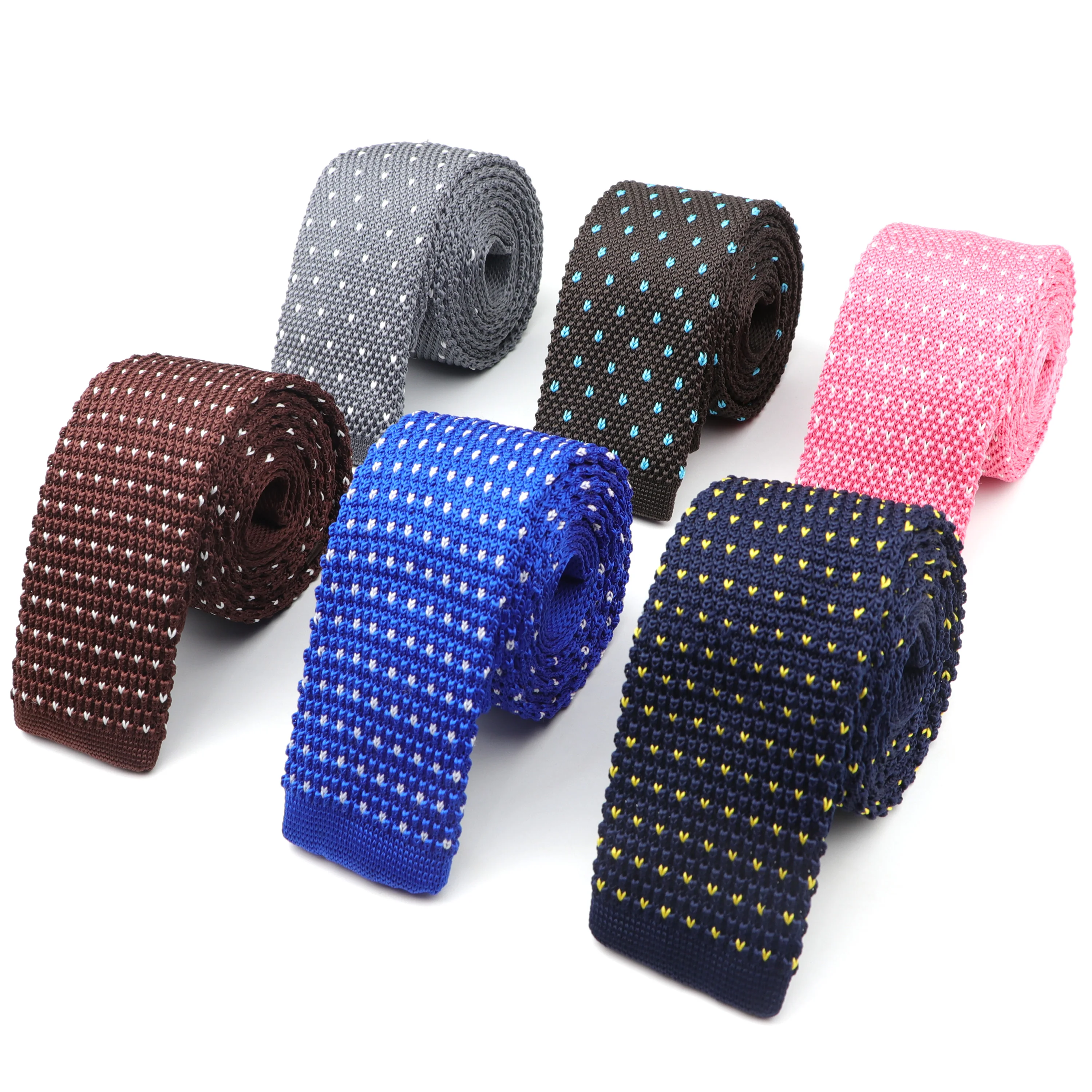 Men's Dots Ties Leisure Fashion Knitted Knit Necktie Skinny Narrow Slim Neck For Men Woven Designer Cravat | Аксессуары для
