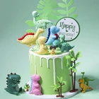 Динозавр Торт Топперы джунгли сафари день рождения торт Декор мир Юрского периода Динозавр торт Декор С Днем Рождения Вечеринка Декор дети мальчик