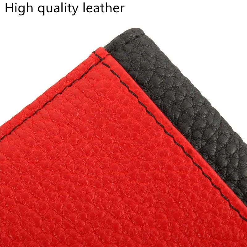 

100% Genuine Leather Men's Long Wallet Color Matching 2 Fold Money Clip Bank Card Organizer Coin Purse Father's Day Gift
