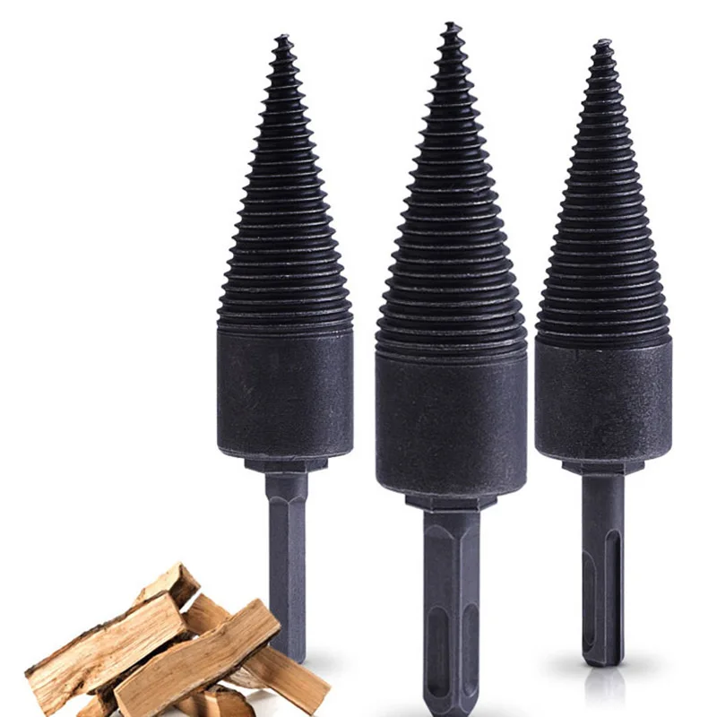 

32/42mm Firewood Machine Drill Wood Cone Reamer Punch Driver Square Shank/Round Shank/Hex Shank Drill Bit Split Drilling Tools