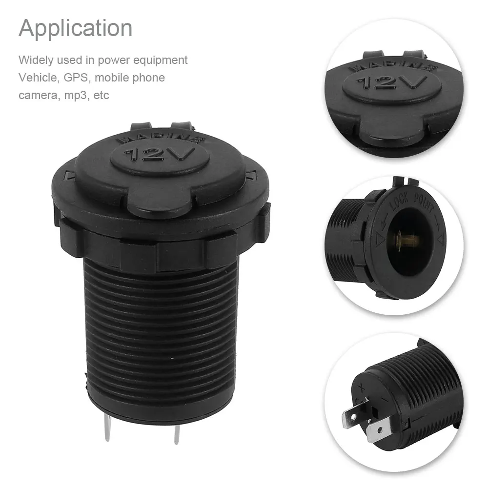 Розетка для автомобильного прикуривателя Водонепроницаемый разъем авто лодка