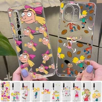 yndfcnb hey arnold helga cute funny cartoon phone case for redmi note 5 7 8 9 10 a k20 pro max lite for xiaomi 10pro 10t