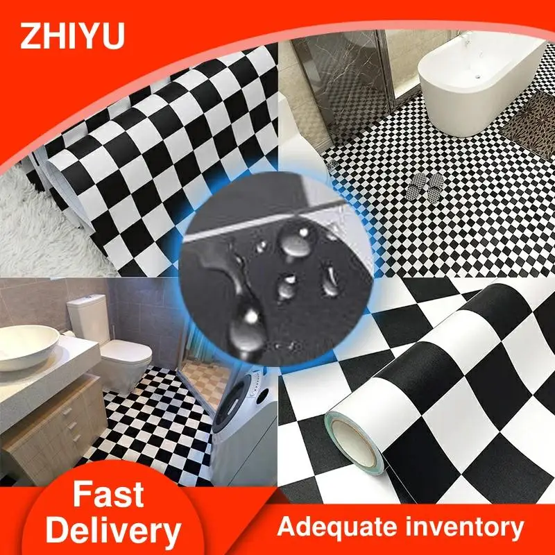 Утолщенные обои сделай сам для гостиной спальни настенные черно-белые клетчатые