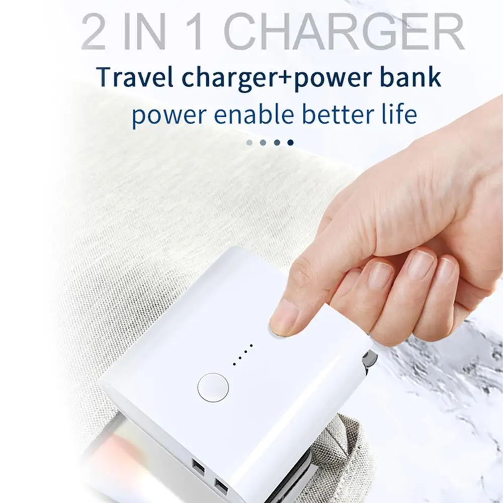 2 в 1 адаптер для зарядного устройства и Мощность банка 1/2.4Amp Dual USB Порты разъёмы