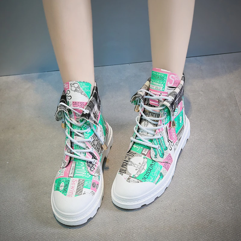 WWKK 2019 Autumn Women Shoes Ladies Vulcanized Classic Authentic High Top Casual Canvas Flats Sneakers Athletic | Обувь