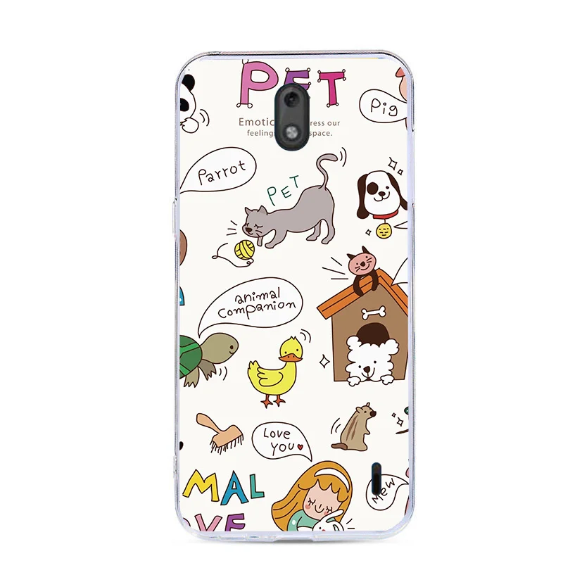 EVTDASDL TPU Case For Nokia 2 TA-1029 TA-1035 Silicone Paint Fashion Patterned Soft Cover Back Covers Shell Bag |