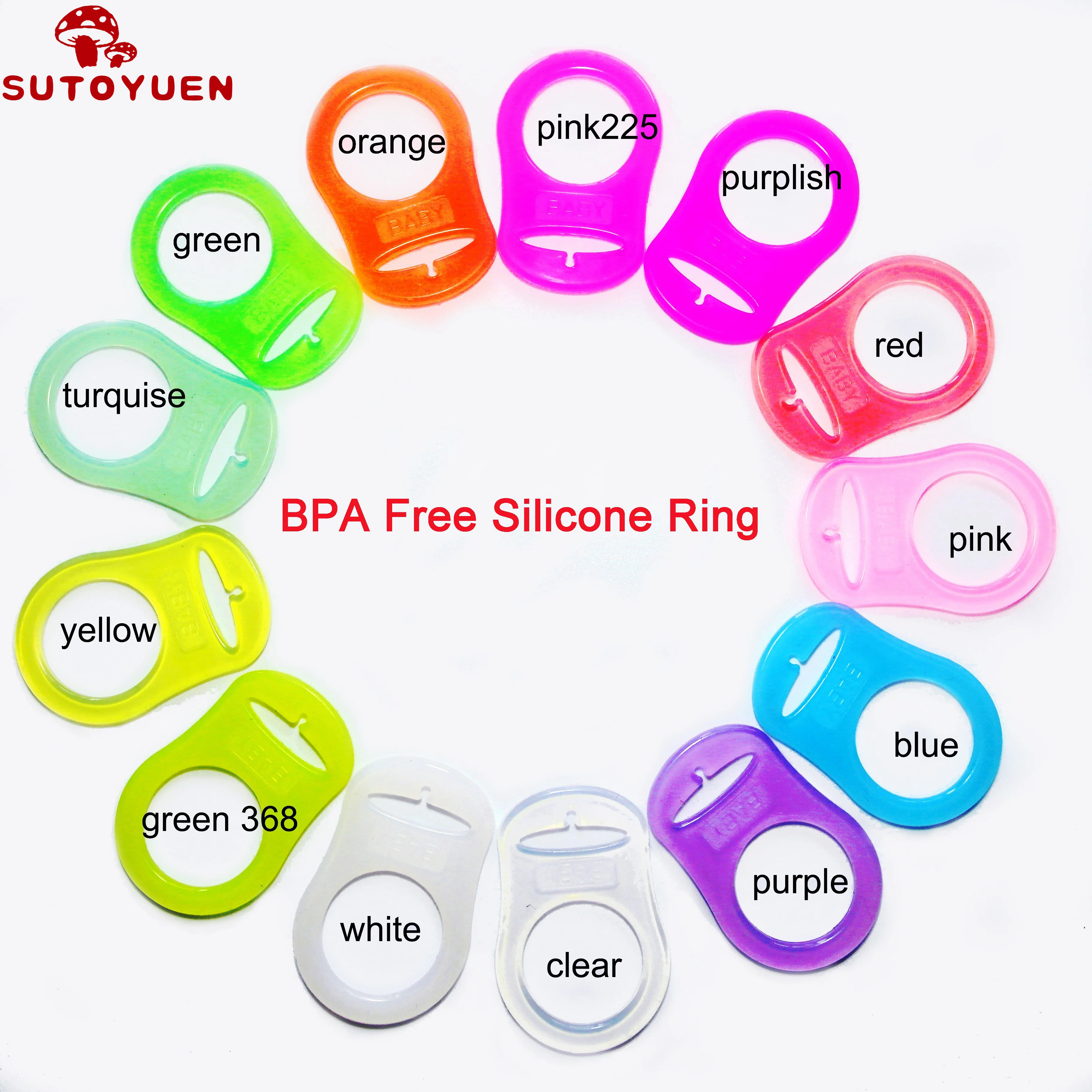 1000Pcs Silicone Adapter Rings Holder for Button Style MAM Nuk Dummy Baby Chupeta Pacifier Soother Teething Ribbon BPA Free