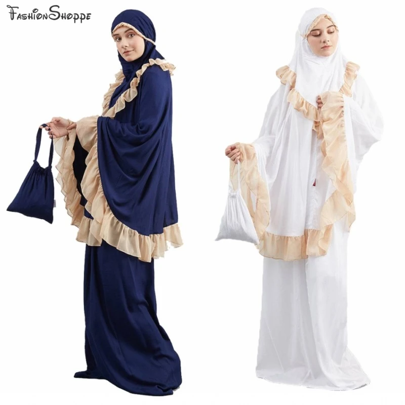 Новинка Женский комплект длинное платье абайя цзилбаба хиджаб мусульманский