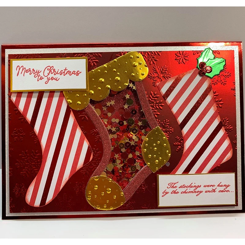 Теплый Рождественский носок металлическая высечка рождественские носки и