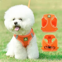 nylon dog harness and leash set adjustable reflective pet puppy cat chest vest for small medium large dogs accessories supplies