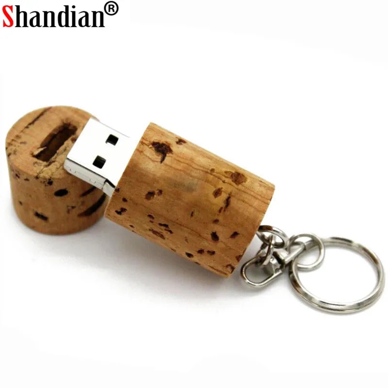 SHANDIAN деревянная пробка USB флэш накопитель бутылка вилка Флешка 4 ГБ 16 32 64 Гб Память