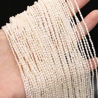 natural freshwater pearl beads irregular punch white pearls diy elegant necklace bracelet making jewelry findings 14 1 8 2mm