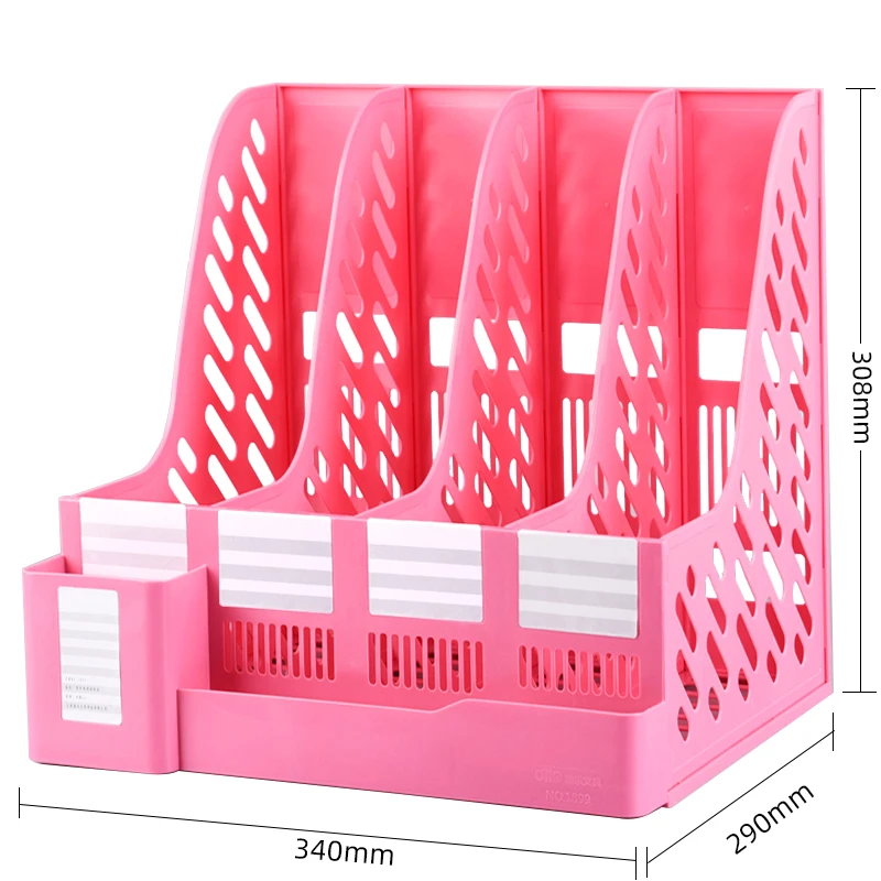 Folder Storage Box Bookshelf File Shelf Office Book Stand Desktop Stationery Supplies Information Organizer Bag Holder | Дом и сад