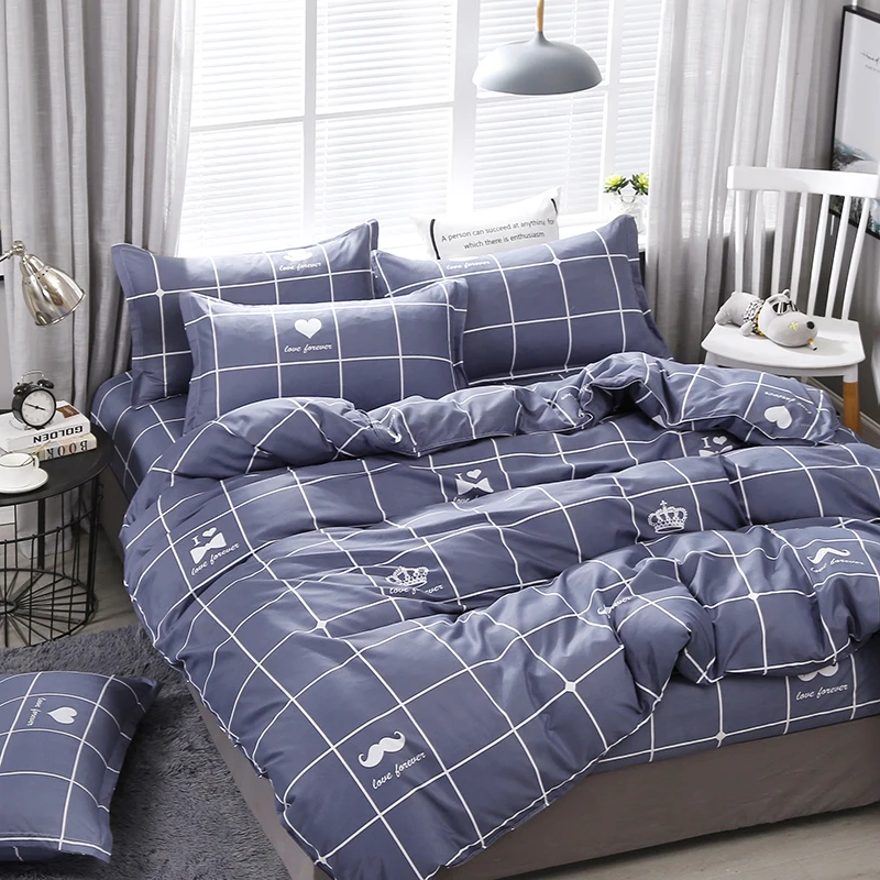 

Комплект постельного белья в скандинавском стиле, двустороннее пододеяльник, простыня и наволочки, 240x220, домашний текстиль