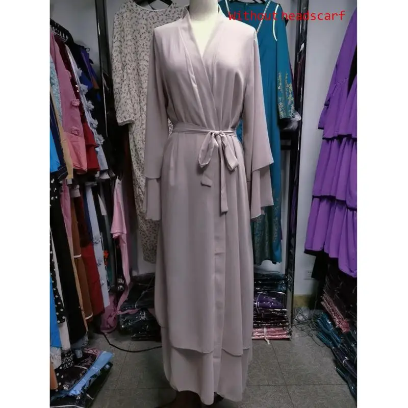 

Muslim Solid Ramadan Eid Mubarak Dubai Abaya Kaftan Turkey Women Cardigan Robe Caftan Islam Clothing For Women Abayas Dresses