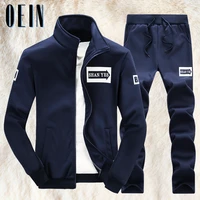 oein autumn tracksuits men sporting gyms mens set 2021 new casual outfit sportswear fitness mens clothing male zipper sweat suit