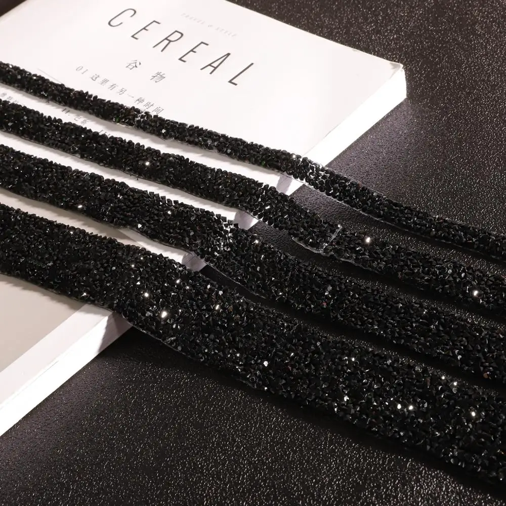 1 ярд орнамент из кристаллов Стразы горячей фиксации лента-аппликатор лента с