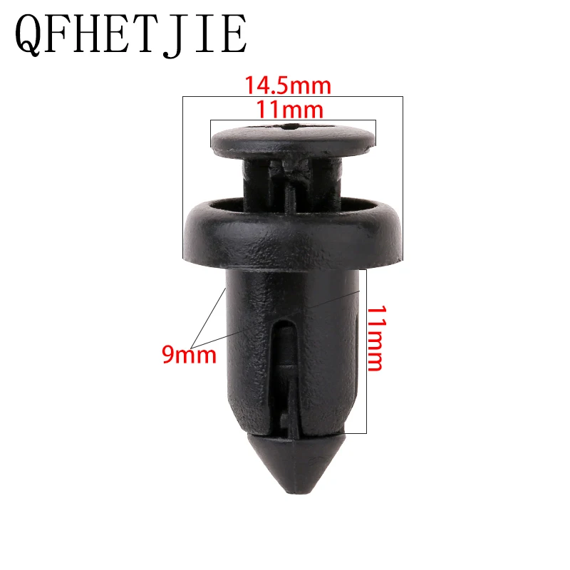 

50Pcs 9mm Auto Bumper Fastener Car Clips Plastic Hole Rivet Retainer Push Engine Cover Car Door Trim Panel Clip