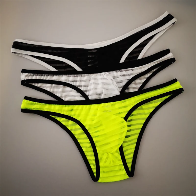 

Men's Breathable Mesh Small Briefs Male Transparent Half-pack Buttock Narrow Waist Tight-fitting Sexy Underwear