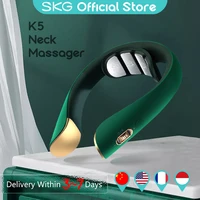 skg neck massager k5 electric pulse smart massager for neck voice prompt cervical pain relief comfortable electric neck massager