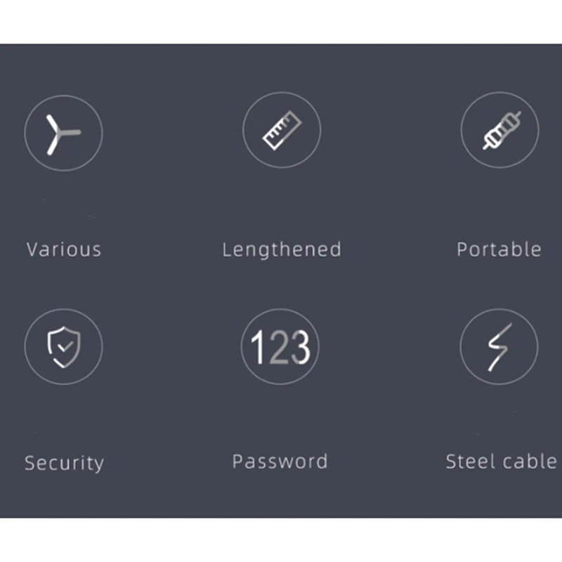 

CXWXC Bike Lock Cable, 6FT Bike Cable Basic Self Coiling Combination Cable Bike Lock, Bike Lock Cable