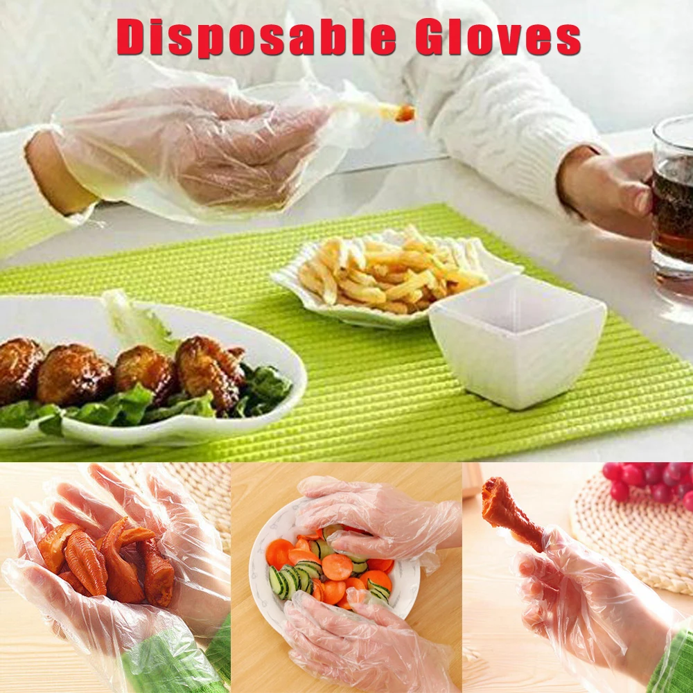 PE одноразовые чистящие перчатки прозрачные пыленепроницаемые экологически