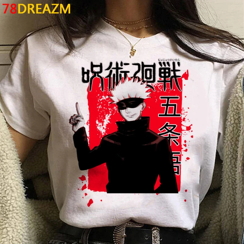

Camiseta masculina do anime japonês jujutsu kaisen, camiseta gráfica unissex da moda para homens kawaii yuji itadori