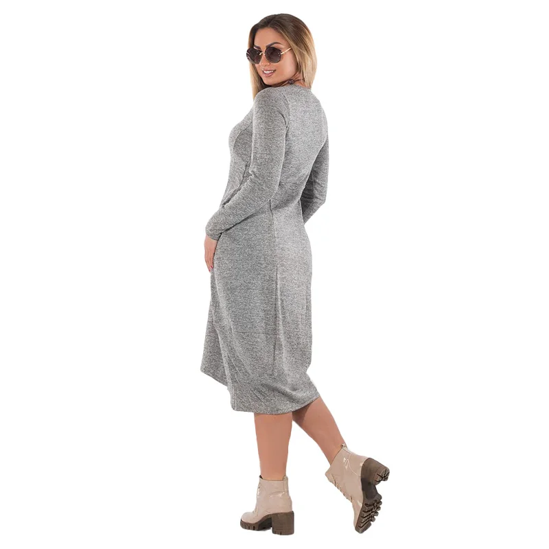 5XL 6XL Loose Casual women Dress big sizes new 2019 Autumn Winter Plus Size long dress Irregular Long Sleeve dresses vestidos |