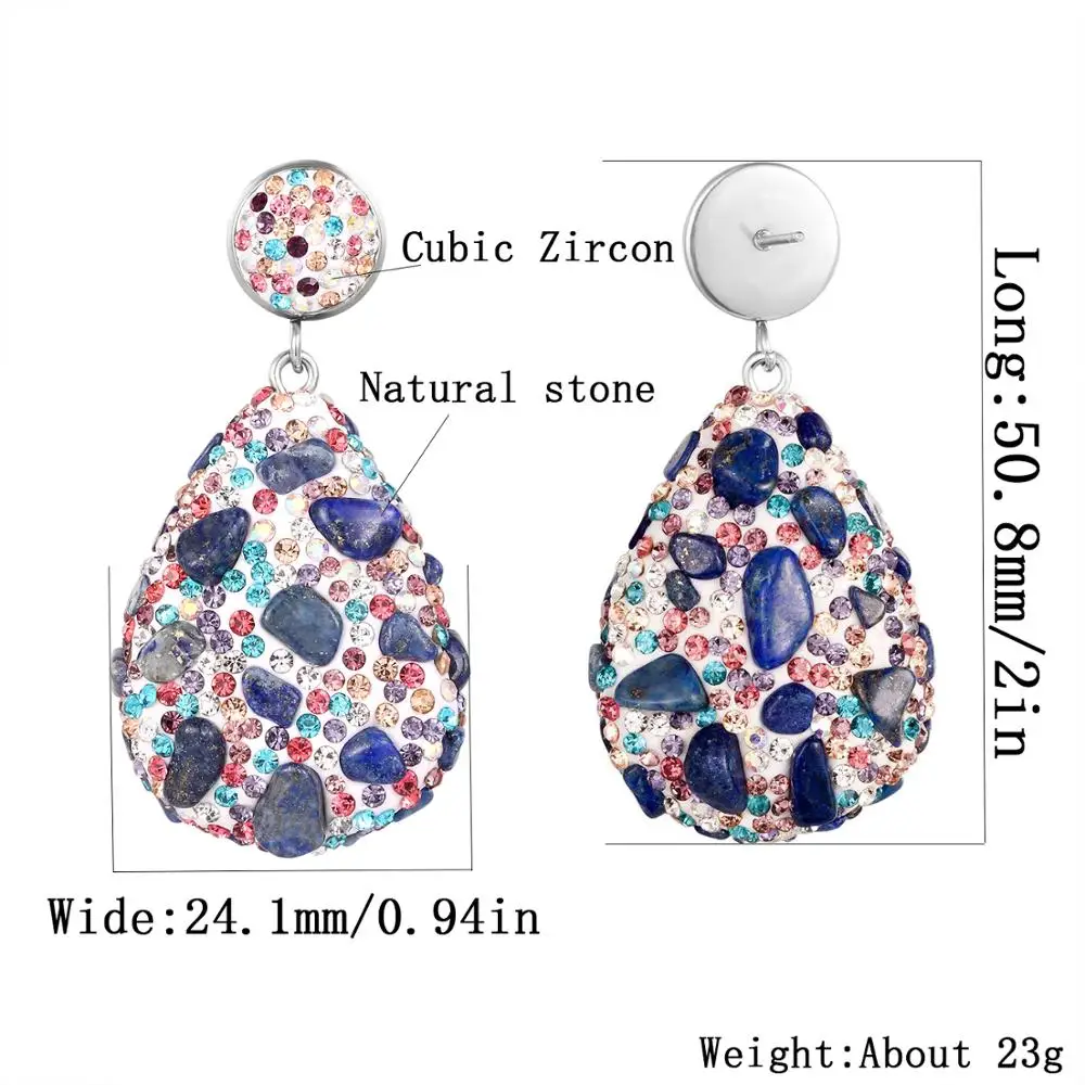 Женские серьги-капли ручной работы 11 видов роскошных сережек с кристаллами