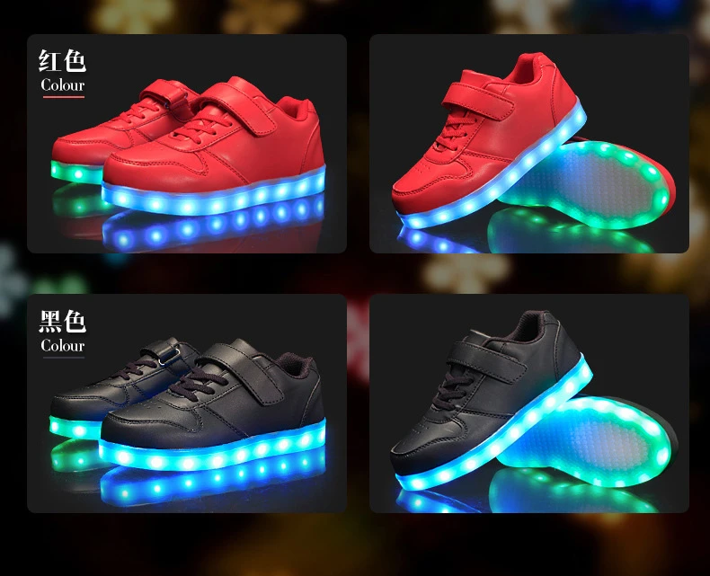B &amp G светодиодный светильник Детская обувь Светящаяся для мальчиков Обувь