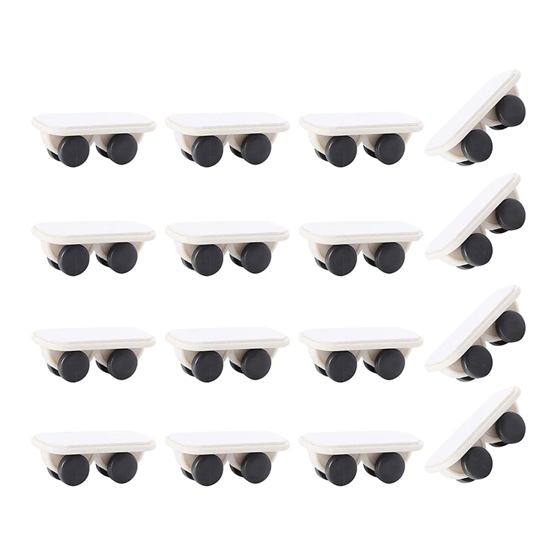16 шт. самоклеящиеся роликовые колеса сверхпрочная палочка на колесах мини-колеса