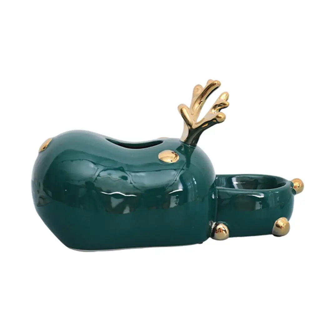 

Nordic Elk Statue Tissue Box Organizer Storage Napkin Case Facial Paper Holder for Desktop Kitchen Car Decoration