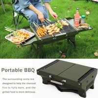 foldable portable camping bbq grill 2 3 family home outdoor heavy folding charcoal barbecue cooking grill picnic accessories