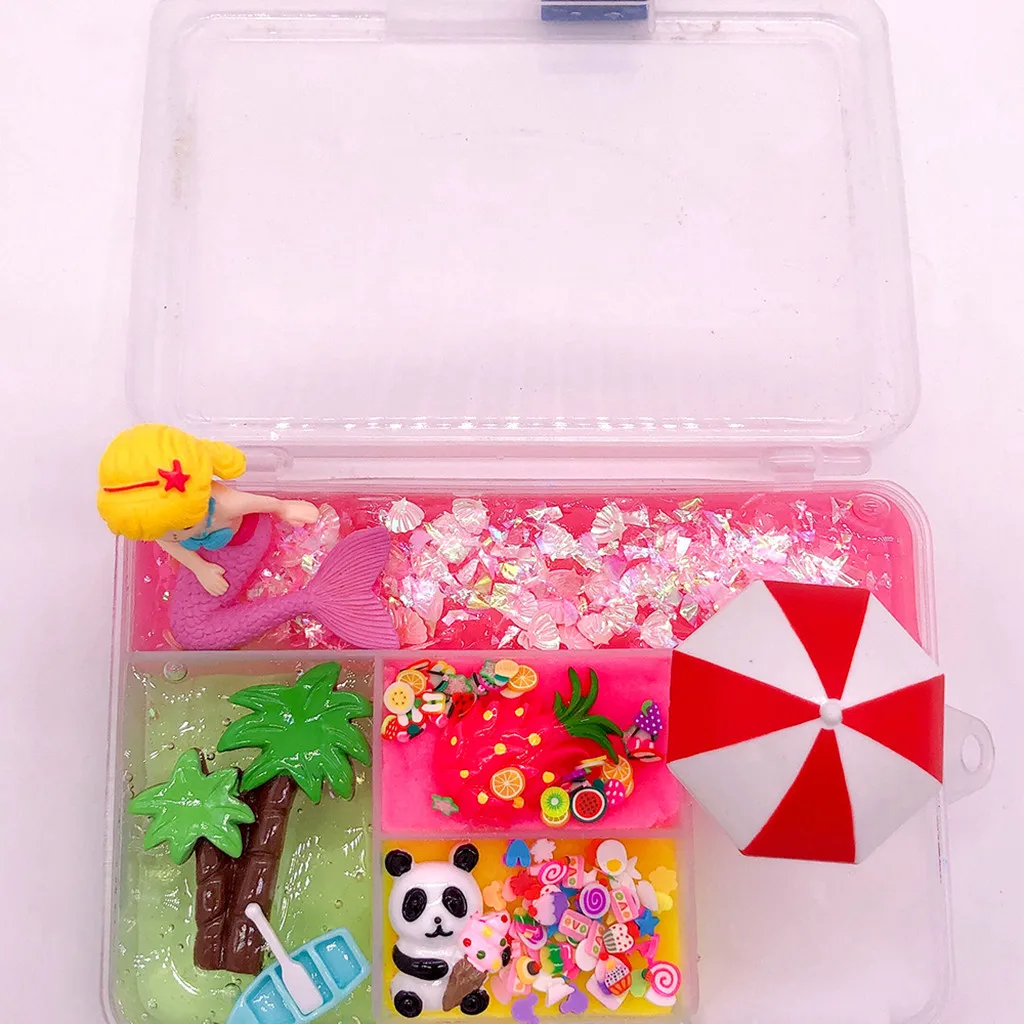 300 мл пляж русалка облако слизь амулеты мягкие легкие серьги пушистый Кристалл слизь глина игрушка полимерный антистресс грязь волшебный пластилин