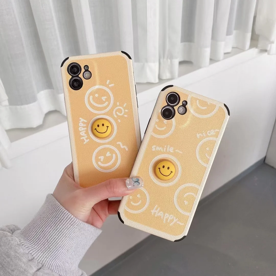 

INS Fashion Yellow Smiley Happy Nice Smile Phone Case For iPhone 7 8 Plus SE 12 11 Pro X XS Max XR Cover Fundas