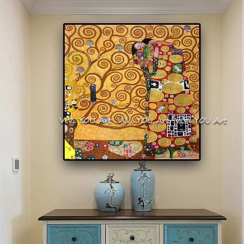Ручная роспись Густава Климта воплощение картина маслом на холсте настенные